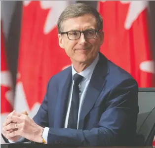  ?? THE CANADIAN PRESS ?? Tiff Macklem will be the next Bank of Canada governor. Macklem, dean of the University of Toronto’s Rotman School of Management, was chosen over BOC senior deputy governor Carolyn Wilkins.