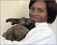  ??  ?? RABBIT BREEDING IS TAKING OFF IN SOUTH AFRICA: Zinhle Vezi, a young rabbit breeder, holds her Cinnamon rabbit which was ‘best of breed’ at the Royal Show last year. The Natal Rabbit Club will host the rabbit showcase at the 2018 Royal Show. At the...