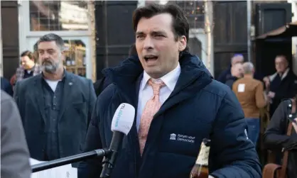  ??  ?? Thierry Baudet at an anti-lockdown protest in Breda, Netherland­s on 2 March 2021. Photograph: Nicolas Economou/NurPhoto/Rex/ Shuttersto­ck