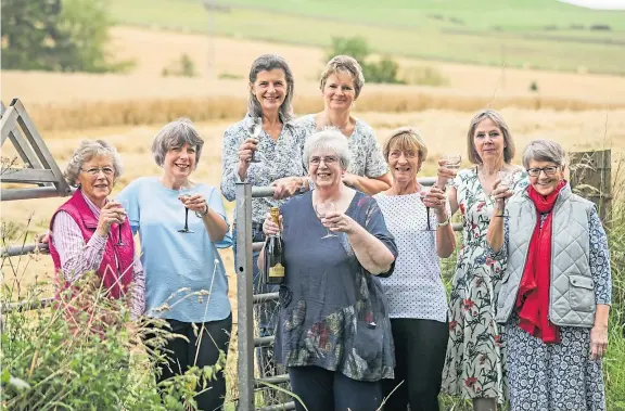  ?? Picture: Kris Miller. ?? Ladies from Menmuir SWRI preparing for their prosecco afternoon on Sunday.