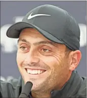  ?? Ap-peter Morrison ?? 2018 Open winner Francesco Molinari of Italy talks to the media during a press conference at Royal Portrush Golf Club, Northern Ireland on Monday. ♦