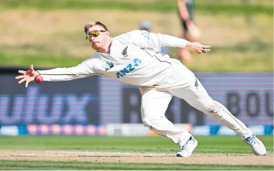  ?? Photo / Photosport ?? Glenn Phillips’ phenomenal fielding was a feature of the Black Caps’ test series win over South Africa.