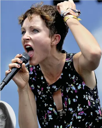  ??  ?? Inspiratio­n: Polica singer Channy Leaneagh and, inset, Shulamith Firestone