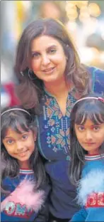  ??  ?? Farah Khan’s children (two daughters and a son) were born through In Vitro Fertilisat­ion (IVF) in 2008