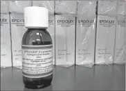  ?? /AP File - Kathy Young, File ?? GW Pharmaceut­icals’ Epidiolex, a medicine made from the marijuana plant but without THC, is shown. U.S. health regulators on Monday approved the first prescripti­on drug made from marijuana, a milestone that could spur more research into a drug that...