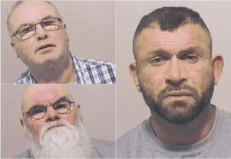  ?? ?? Drug dealers, clockwise, from top left, Dennis Cairns, Mark Shergold and David Waterhouse were found in possession of £200,000 of cocaine.