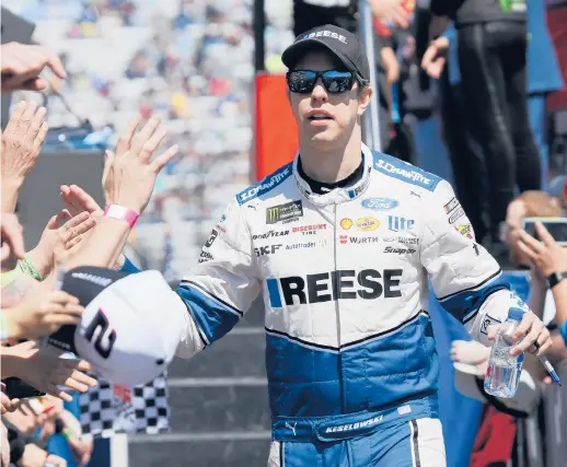  ?? STEVE HELBER/AP ?? NASCAR driver Brad Keselowski says he hasn’t decided yet whether to get vaccinated against COVID-19.