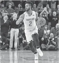  ?? TOMMY GILLIGAN, USA TODAY SPORTS ?? “He’s got to be borderline cocky out there.” Maryland coach Mark Turgeon says of Melo Trimble, above.