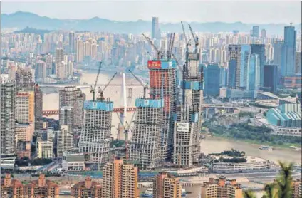  ??  ?? Big boost: China has received a $350-million loan from the Brics bloc’s New Developmen­t Bank to build a shopping mall in Chongqing as part of its small cities sustainabl­e developmen­t programme. Photo: Reuters