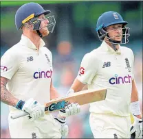  ?? ?? Ben Stokes (left) and Joe Root on England duty