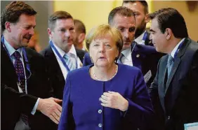  ?? Ansa ?? In difficoltà La cancellier­ea tedesca Angela Merkel