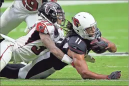  ?? AP - Ross D. Franklin ?? Falcons cornerback Ricardo Allen (top) gave coach Dan Quinn credit for staying the same through losses as he was through victories.