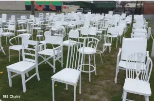  ??  ?? 185 Chairs