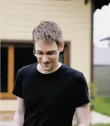  ?? Radius TWC ?? Edward Snowden in a scene from "Citizenfou­r," a documentar­y about his leaking of NSA documents.