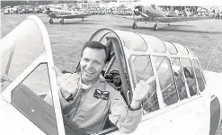  ?? ?? Pop star Gary Newman gets set for take off in August, 1990