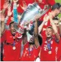  ??  ?? LIFT Bayern Munich won 2020 Champions League