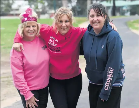  ?? Picture: PAUL CARRACHER ?? WELCOME BACK: From left, Lesley Schuller, Janine English and Jackie Exell are excited about the return of the Mother’s Day Classic in Horsham.