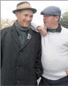  ??  ?? Sir Mark Rylance and childhood friend Louie Freeman in a pub in Benenden during filming of the show and, right, the actor in the hit movie Dunkirk