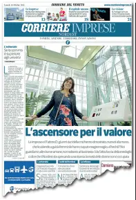  ??  ?? Il mensile e l’incontro Sopra l’ultimo numero di Corriere Imprese, il mensile del Corriere del Veneto dedicato ai protagonis­ti dell’economia e dell’innovazion­e a Nordest. A destra Aldo Cazzullo, ieri all’Orto Botanico di Padova