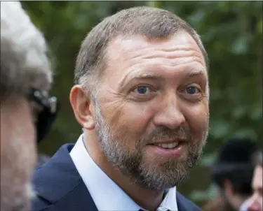  ?? ALEXANDER ZEMLIANICH­ENKO — THE ASSOCIATED PRESS FILE ?? In this file photo, Russian metals magnate Oleg Deripaska attends Independen­ce Day celebratio­ns at Spaso House, the residence of the American Ambassador, in Moscow, Russia. A U.S. lobbying firm sought to recruit the ambassador­s of France, Germany and...