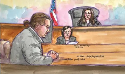  ?? Photograph: Vicki Behringer/Reuters ?? Courtroom sketch of David DePape, who was convicted of a hammer attack on Paul Pelosi.