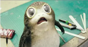  ?? WALT DISNEY PICTURES ?? Love ‘em or hate ‘em, the porgs are going to featured in Star Wars: The Last Jedi.