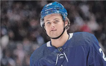  ?? GETTY IMAGES FILE PHOTO ?? William Nylander, pictured, missed 26 games as he negotiated a contract.He will return to the lineup very soon, predicted Toronto coach Mike Babcock.