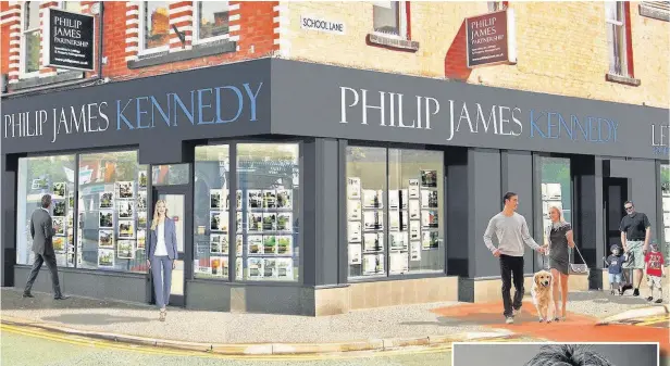  ??  ?? ●● The Philip James Kennedy Didsbury office, and right, the company’s director Rob Kennedy