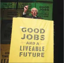  ??  ?? Senator Bernie Sanders addressing a rally last week at Howard University in Washington, DC.
