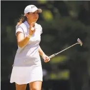  ?? Atsushi Tomura / Getty Images ?? Kristen Gillman, shown during a tournament last month, won her second U.S. Amateur title Sunday.