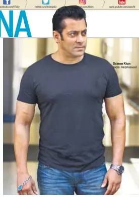  ?? PHOTO: PRODIP GUHA/HT ?? Salman Khan