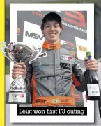  ??  ?? Leist won first F3 outing