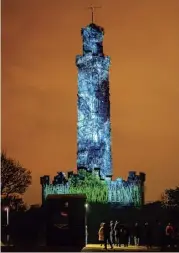  ??  ?? 2 The Nelson Monument, around whose telescope shape poet Robin Robertson, designers Cristina Spiteri and Susanna Murphy and composer Alasdair Roberts create a moving journey around Scotland’s 10,000 miles of coast
3 In George Street, writer Charlotte Runcie, video designer Kate Charter, composer Pippa Murphy and singer-narrator Karine Polwart create a superb short meditation on the meaning of Scotland’s lighthouse­s at the building that has been the headquarte­rs of the Northern Lighthouse Board since 1832