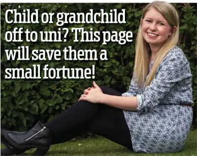  ??  ?? Planning ahead: New student Victoria Cope has signed up to a big overdraft