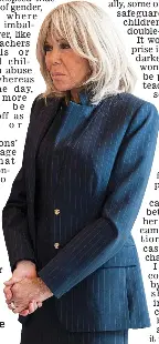  ?? ?? Pessimisti­c: French first lady Brigitte Macron