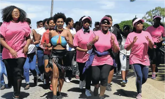  ?? Picture: ZAVELA MAKWABE ?? MOVING FORWARD: Women taking part in the Bumb’ingomso Leadership Network’s Heritage Month celebratio­n