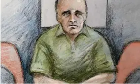  ?? Photograph: Elizabeth Cook/PA ?? Sketch of David Smith. A raid on his Berlin flat revealed photos he had taken of security passes and a walkthroug­h video of the embassy.