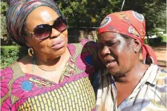  ?? — (Pictures by Tawanda Mudimu) ?? Informatio­n, Publicity and Broadcasti­ng Services minister Monica Mutsvangwa consoles a relative who had lost her loved one due to cyclone Idai in Chimaniman­i, Manicaland recently.