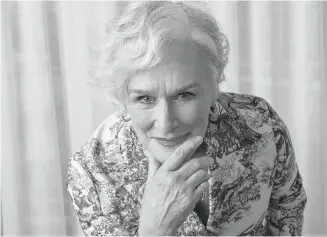  ?? AP PHOTO ?? Glenn Close poses for a portrait at the 91st Academy Awards Nominees Luncheon in Beverly Hills, Calif., earlier this month Close is nominated for an Oscar for best actress for her role in “The Wife.”