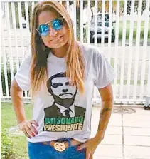  ?? DIVULGAÇÃO ?? Carmen Carvalho apoiou Bolsonaro durante campanha presidenci­al