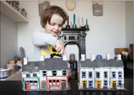  ??  ?? Three-year-old Paddy Butler at the studio of his uncle, Brendan Ryan.