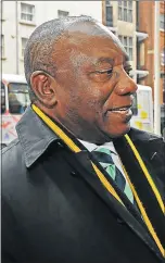  ??  ?? ATTUNED TO MODERNITY: ANC boss Cyril Ramaphosa