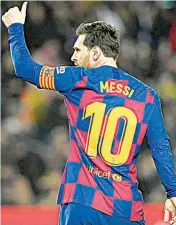  ??  ?? Messi expected to return to action soon