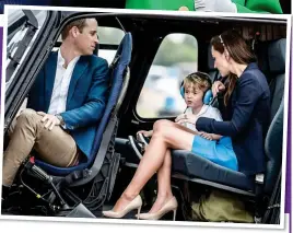  ?? ?? ALL ABOARD: Prince George with his parents in a helicopter in 2016