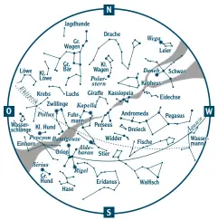  ?? Grafik: AZ-Grafik/dpa ?? So sieht der Sternenhim­mel im Dezember aus.