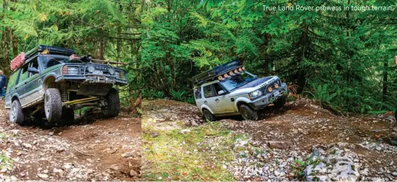  ??  ?? True Land Rover prowess in tough terrain.