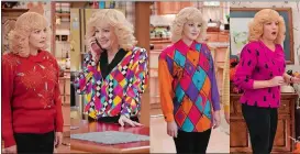  ?? ABC VIA AP ?? This combinatio­n of photos released by ABC shows McLendon-Covey as Beverly Goldberg in scenes from the comedy series “The Goldbergs.” Costume designer Keri Smith creates the signature looks for the fictional Beverly.