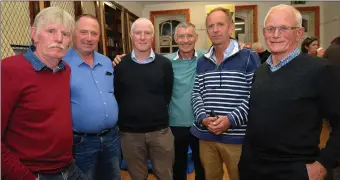  ??  ?? Sean Kennedy, Denis Galvin, Michael Kelliher, Seamus O’Hara, Andrew Fitzgerald and Patrick O’Sullivan at the Farmers Forum held in An Díseart on Friday night.