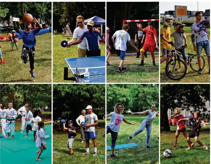  ??  ?? La 2e édition de l’opération Tous en baskets à Trangis a permis à un bon nombre d’habitants du quartier de La Madeleine de passer un moment convivial autour de nombreuses activités sportives.
