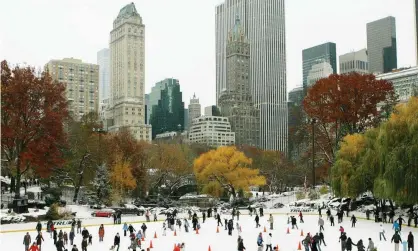  ?? Photograph: Lucas Jackson/Reuters ?? The Trump organizati­on has removed the president’s name from his two New York City ice skating rinks in Central Park.